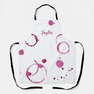 Personalised Wine Rings, Stains, Vintner, Red Apron