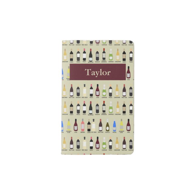 Personalised Wine Tasting Journal Cover (Front)