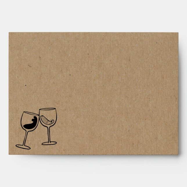 Personalised Wine Tasting Wine Toast Envelope (Front)