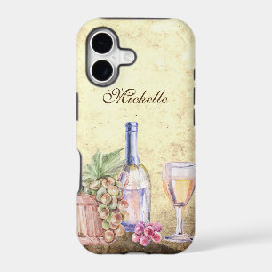 Personalised Winery Wineglass Vineyard Grapes