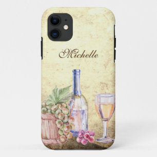 Personalised Winery Wineglass Vineyard Grapes iPhone 11 Case