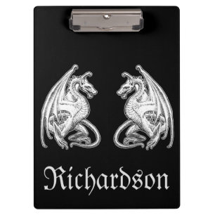 Personalised Winged Dragons Clipboard