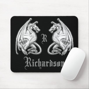 Personalised Winged Dragons  Mouse Pad