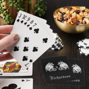 Personalised Winged Dragons Playing Cards
