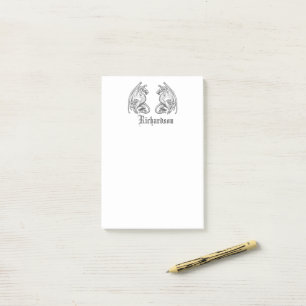 Personalised Winged Dragons Post-it Notes