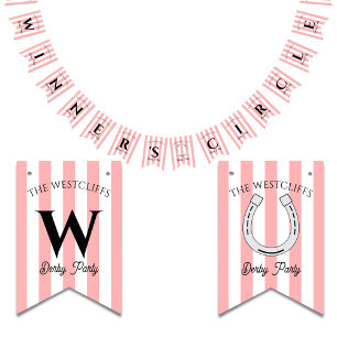 Personalised Winner's Circle Cabana Stripe Derby Bunting