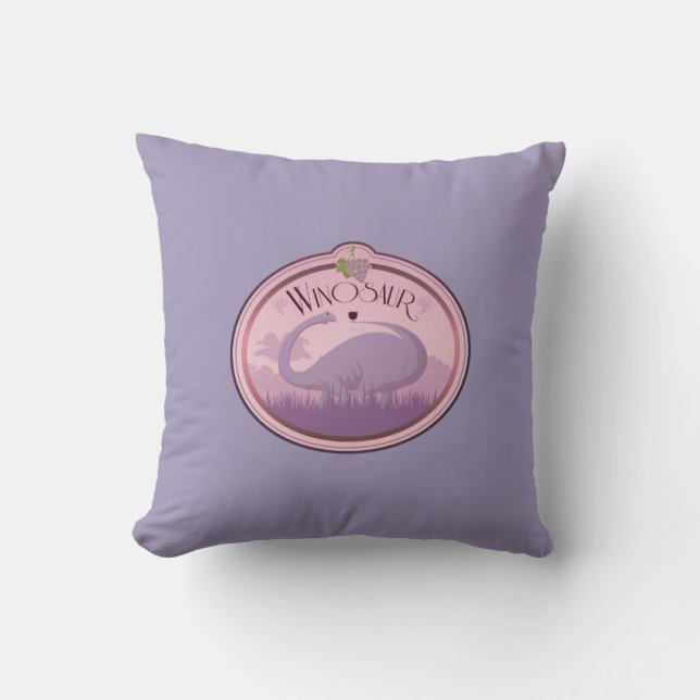 Personalised Winosaur Throw Pillow (Front)