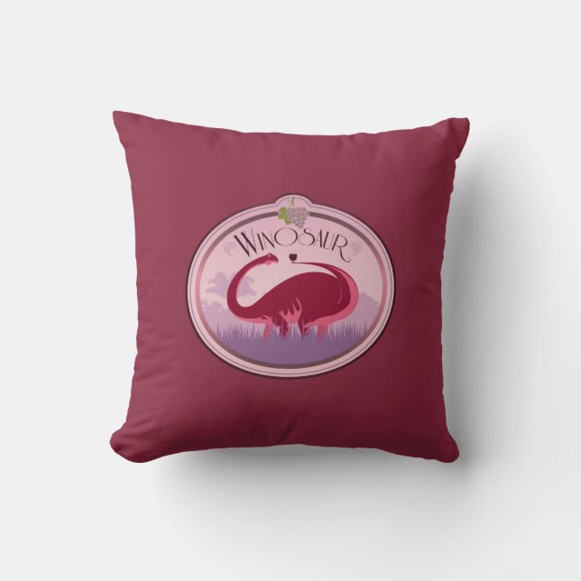 Personalised Winosaur Throw Pillow (Front)