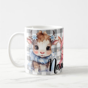 Personalised winter farm animals coffee mug
