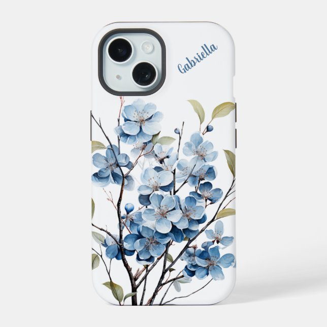 Personalised Winter Floral Phone Case (Back)