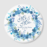 Personalised Winter Floral Wedding | Magnet<br><div class="desc">For further customisation,  please click the "Customise" button and use our design tool to modify this template. If the options are available,  you may change text and image by simply clicking on "Edit/Remove Text or Image Here" and add your own. Designed by Onfocus/Freepik.</div>