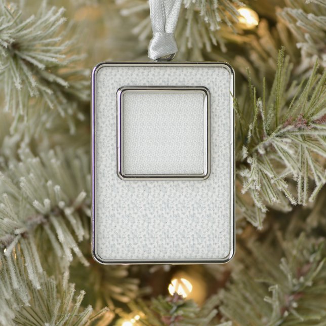 Personalised Winter Geometric Pattern Silver Plated Framed Ornament (Tree)