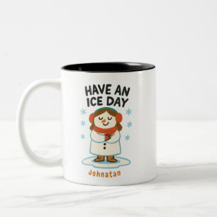  Personalised Winter Girl Mug – “Have an Ice Day” 