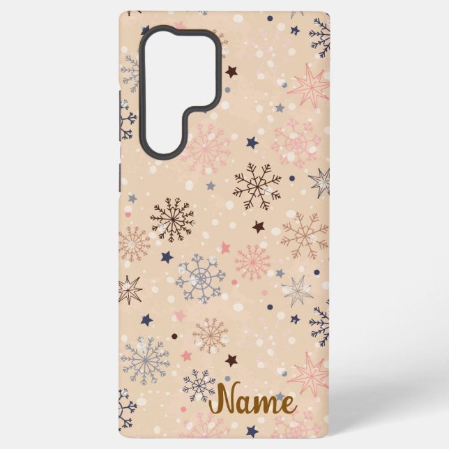Personalised winter neutrals samsung galaxy s22 ultra case (Back)