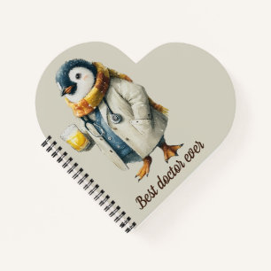 Personalised Winter Penguin “Best Doctor Ever” Notebook