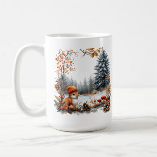 Personalised Winter Squirrel in Frosted Forest Coffee Mug