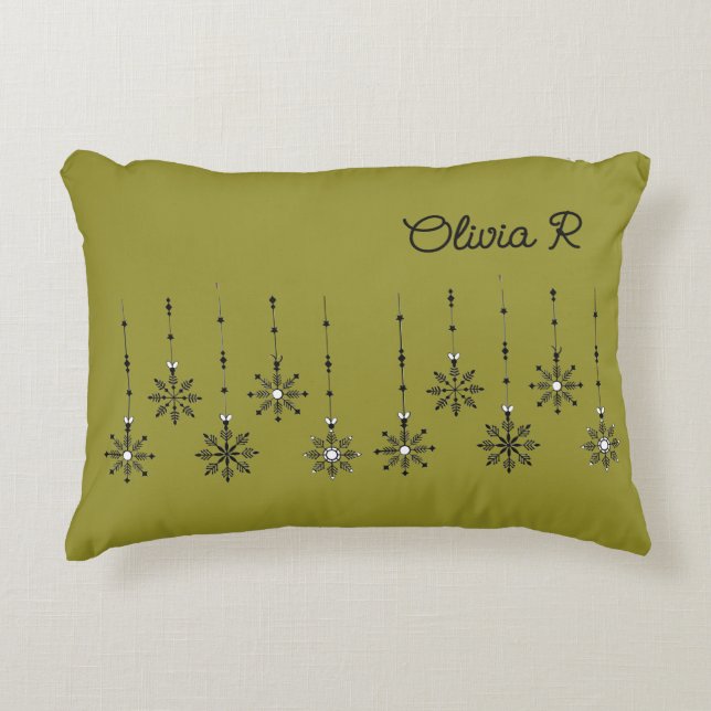 Personalised Winter Wonderland Accent Pillow (Front)