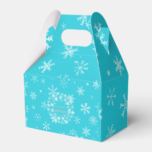 Personalised Winter Wonderland Blue Christmas  Favour Box