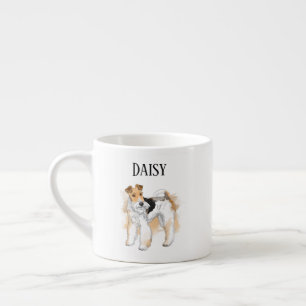 Personalised Wire Fox Terrier Photo Espresso Cup