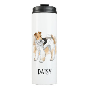 Personalised Wire Fox Terrier Photo Thermal Tumbler