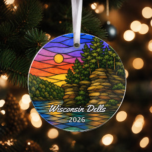 Personalised Wisconsin Dells Acrylic Ornament, Cus Ornament