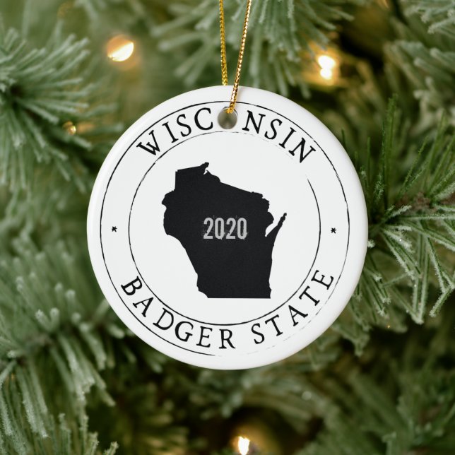 Personalised Wisconsin Ornament (Tree)