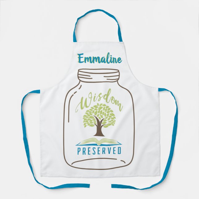Personalised Wisdom Preserved Apron (Front)