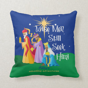 Personalised Wise Men Still Seek Him Christmas Cushion