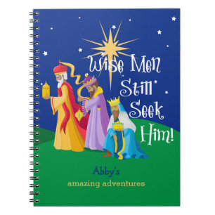 Personalised Wise Men Still Seek Him Christmas Notebook