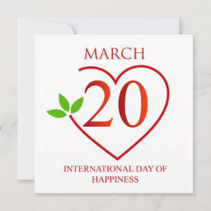 Personalised Wishes International Day of Happiness Holiday Card