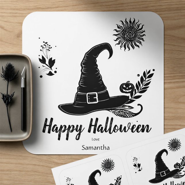 Personalised Witchcore Halloween Sticker Label (Creator Uploaded)