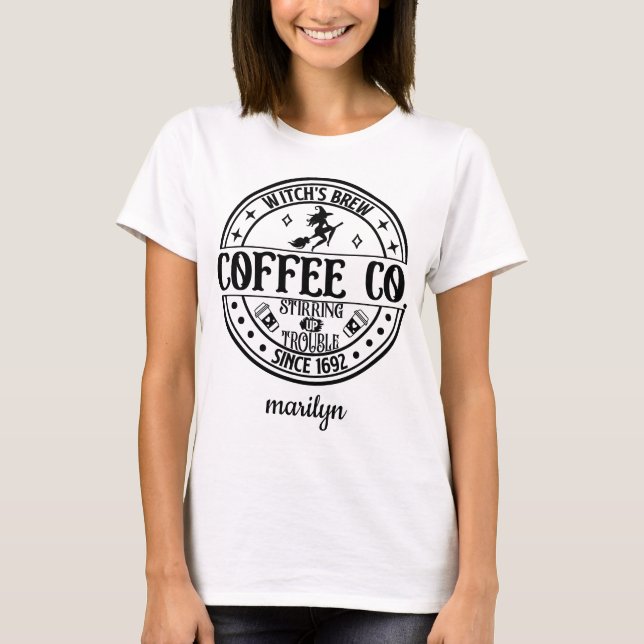 Personalised Witch's Brew Coffee Co.  T-Shirt (Front)