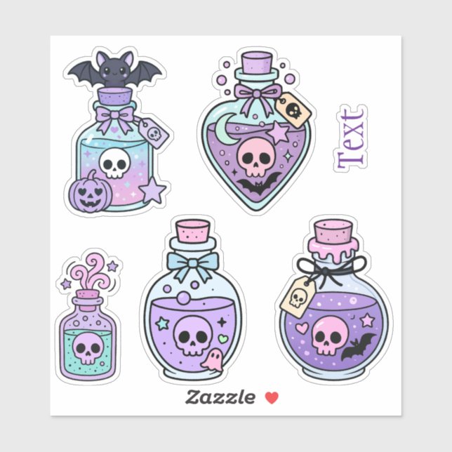 Personalised witchy potion bottles (Sheet)