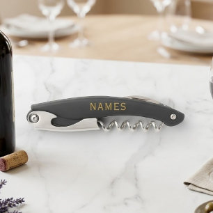 Personalised With 2 Last Name or Nickname on Them Corkscrew