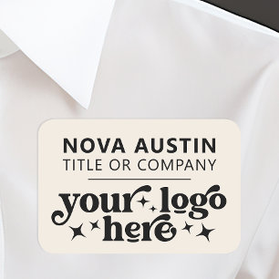 Personalised With Company Logo Employee Large Name Tag