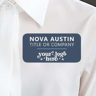 Personalised With Company Logo Employee Magnetic Name Tag