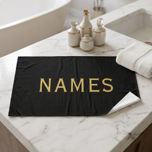 Personalised With Last Name or Nickname on Them Bath Towel