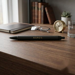 Personalised With Last Name or Nickname on Them Black Ink Pen
