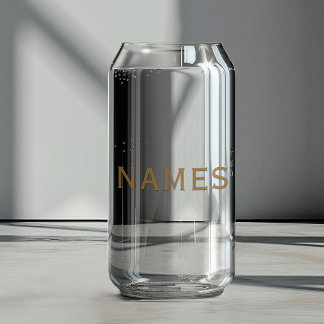 Personalised With Last Name or Nickname on Them Can Glass