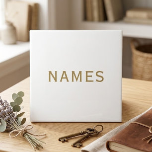 Personalised With Last Name or Nickname on Them Ceramic Tile