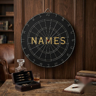 Personalised With Last Name or Nickname on Them Dartboard