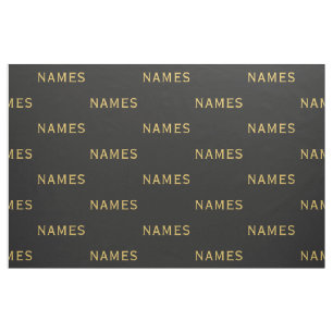 Personalised With Last Name or Nickname on Them Fabric