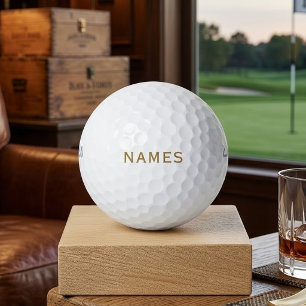 Personalised With Last Name or Nickname on Them Golf Balls