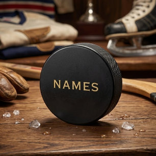 Personalised With Last Name or Nickname on Them Hockey Puck