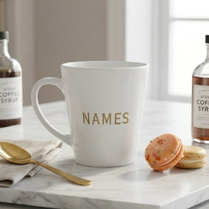Personalised With Last Name or Nickname on Them Latte Mug