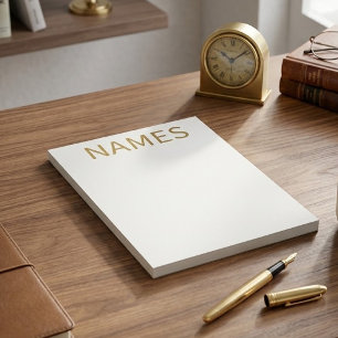 Personalised With Last Name or Nickname on Them Notepad