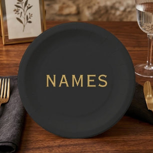 Personalised With Last Name or Nickname on Them Paper Plate
