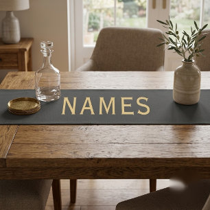Personalised With Last Name or Nickname on Them Short Table Runner