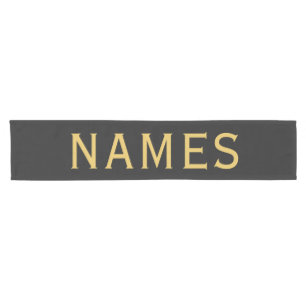 Personalised With Last Name or Nickname on Them Short Table Runner