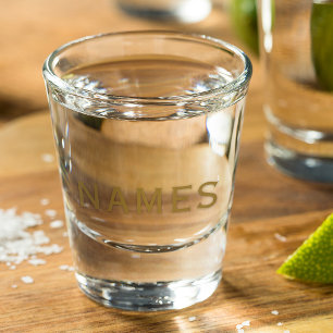 Personalised With Last Name or Nickname on Them Shot Glass